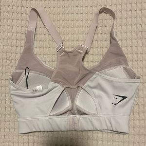 White and Pink Gymshark sports bra XS